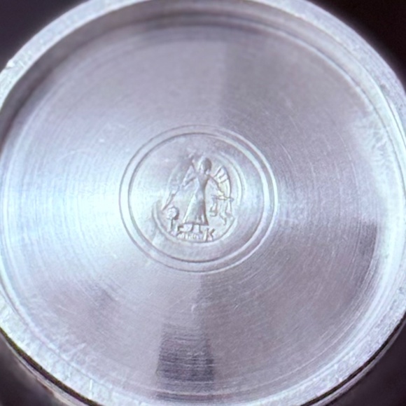 Vintage German 19th Century Pewter Barware Cups Set of 4 Angel Mark w Scales F K - Picture 5 of 6